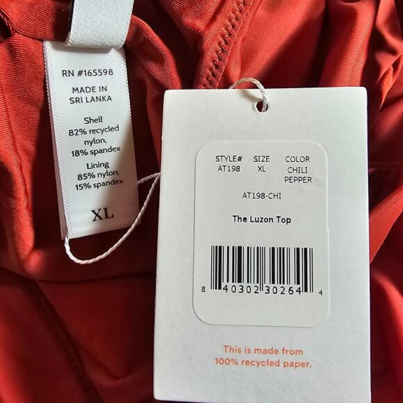 Andie Swim Womans size XL The Luzon Bikini Top in Chili Pepper High Neck NEW - Picture 6 of 7